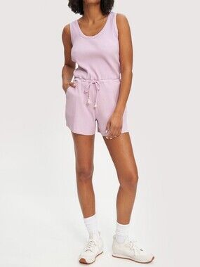 Noize Rylin Thistle Lilac Cotton Oversized Lounge Romper One Piece Small NWT